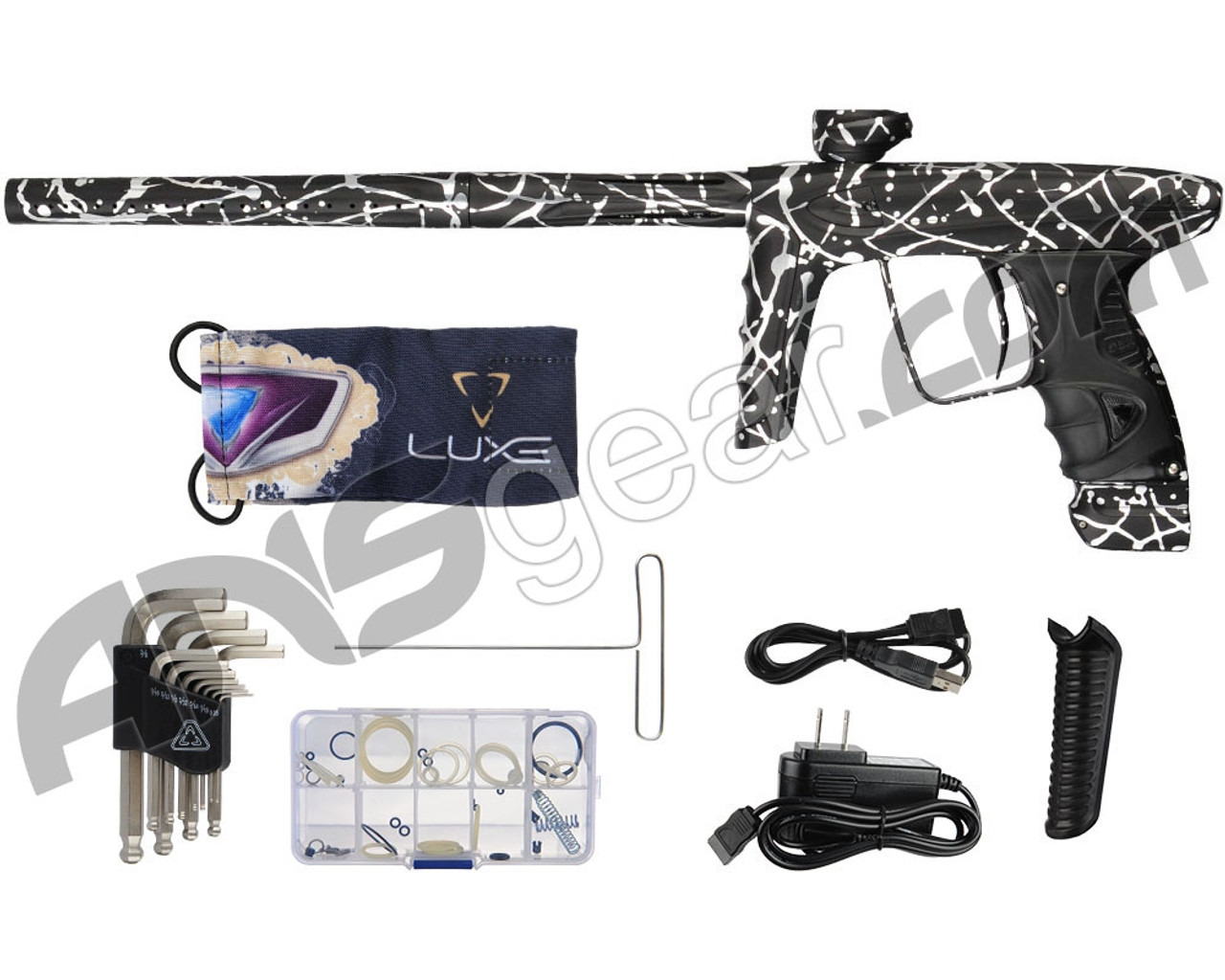DLX Luxe Ice Paintball Gun - LE Black/Silver Splash