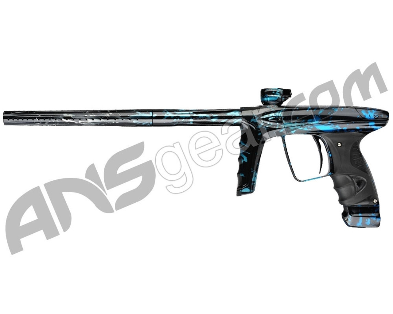 DLX Luxe Ice Paintball Gun - Polished Black w/Silver/Blue