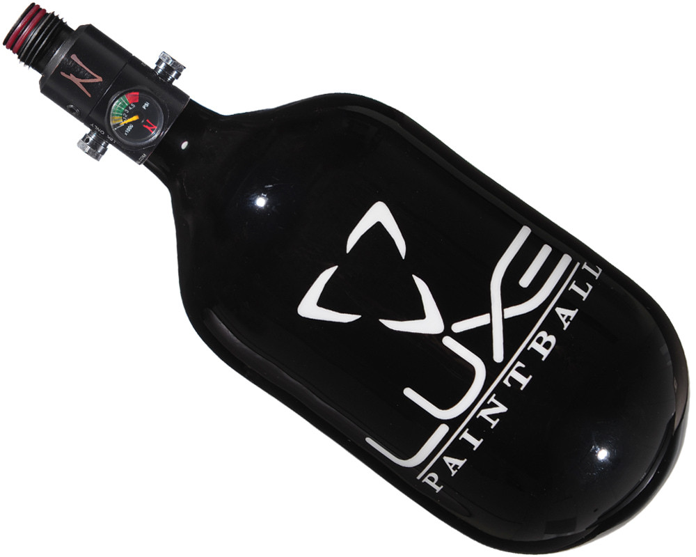 DLX Luxe CLS Carbon Fiber Air Tank 68/4500 w/ Ninja Adjustable Regulator Black/White