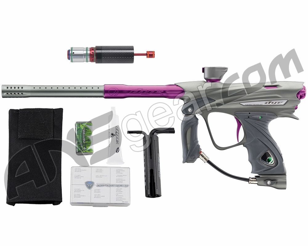 Dye DM13 Paintball Gun w/ CF Billy Wing Bolt - Graphite/Purple