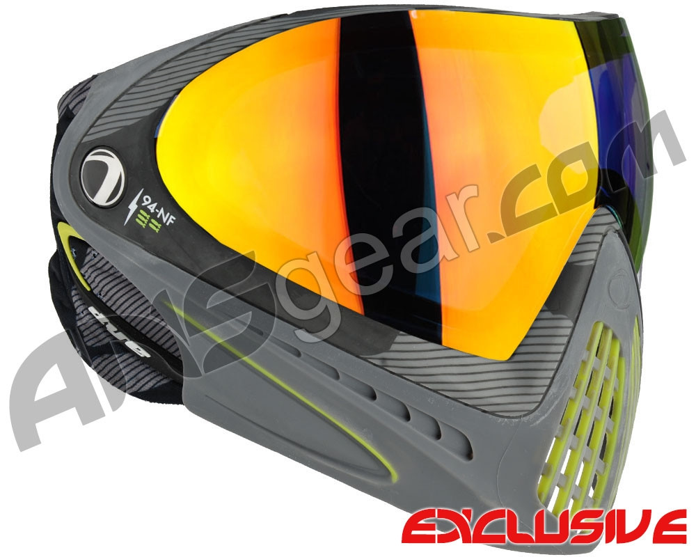 Dye Invision I4 Pro Mask - Bomber Lime w/ Dyetanium Bronze Fire Lens