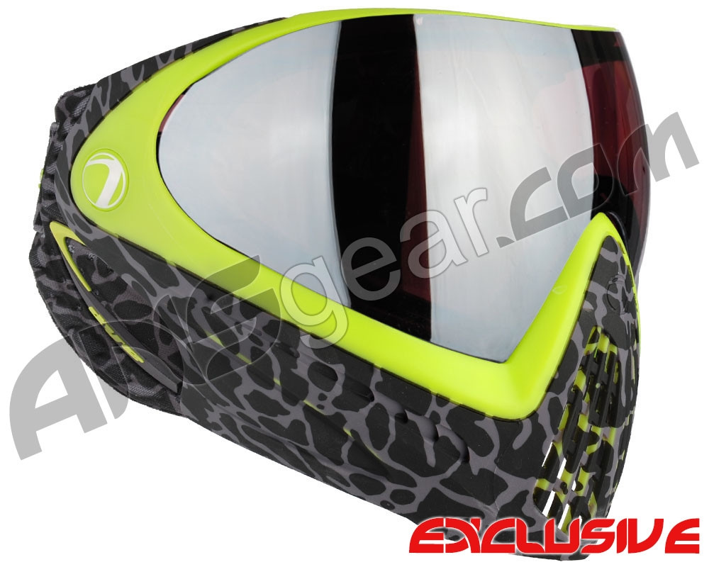Dye Invision I4 Pro Mask - Skinned Lime w/ Dyetanium Rose Silver Lens