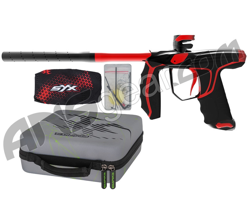 Empire Axe SYX Paintball Gun - Polished Black/Red
