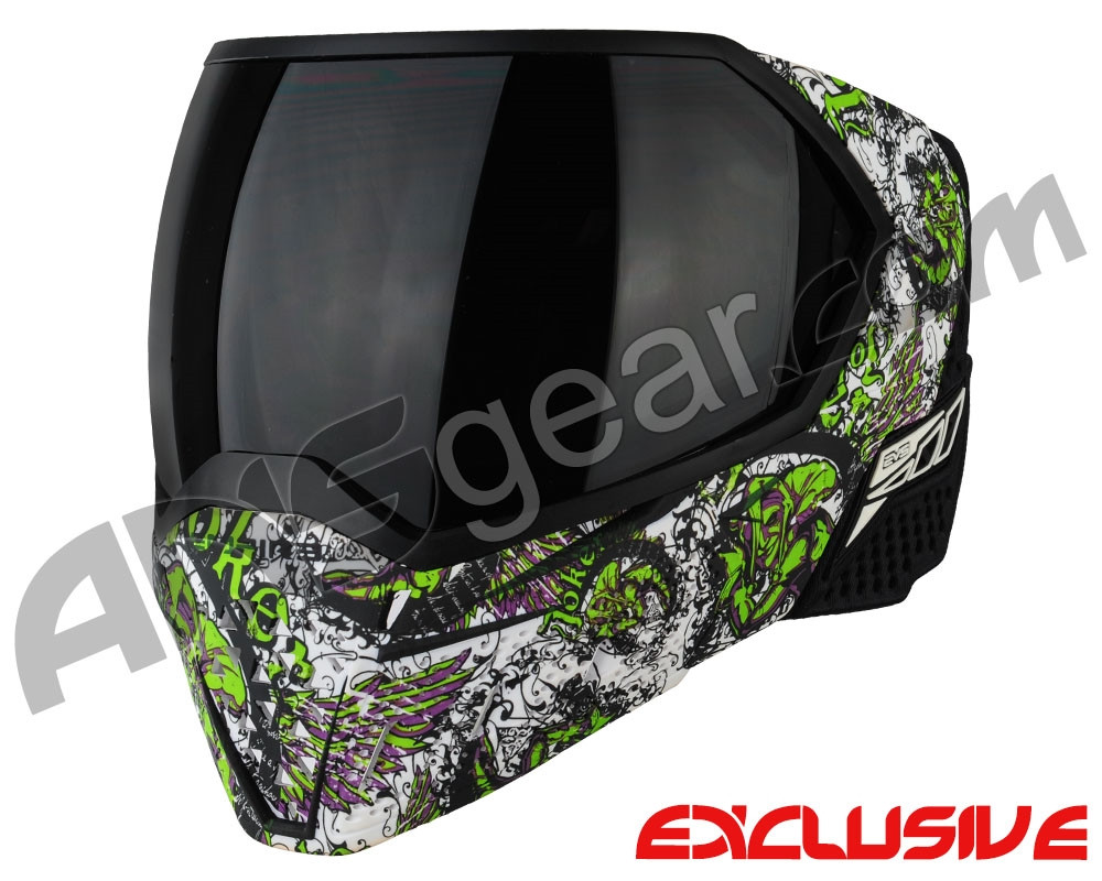Empire EVS Paintball Mask - Joker Lime w/ Ninja Smoke Lens