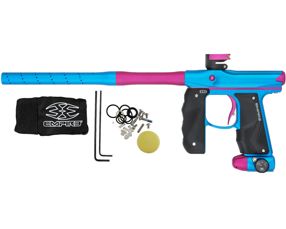 Empire Mini GS Paintball Gun w/ 2 Piece Barrel - Dust Blue/Dust Pink