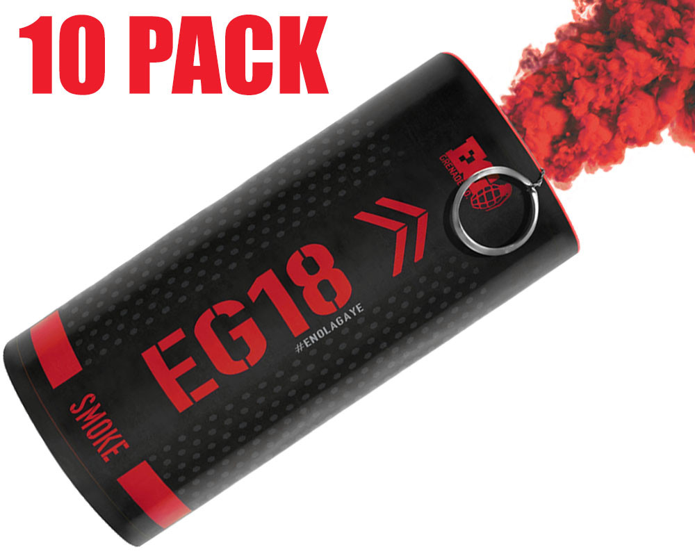 Enola Gaye EG18 Smoke Grenade 10 Pack Red