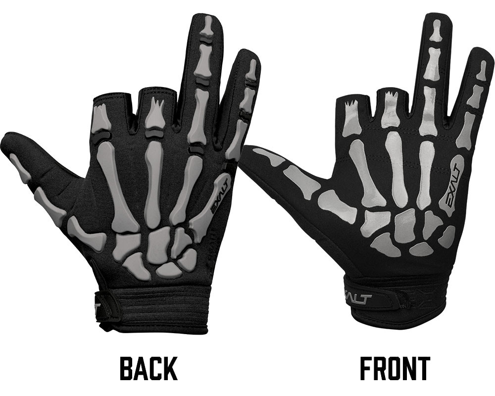 Guanti Da Paintball Exalt Death Grip – EXTRA LARGE, Full Finger, Grigio, Nuovi