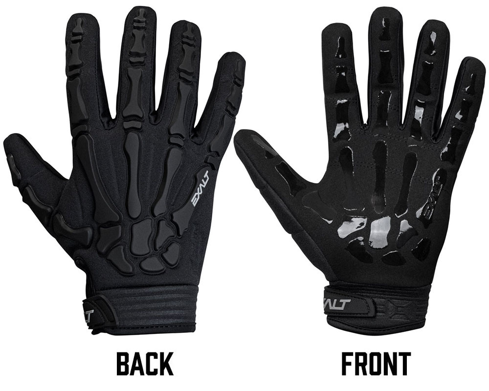 Exalt Death Grip Full Finger Paintball Gloves - Black