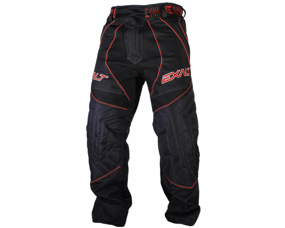 Exalt Throwback V2 Paintball-Hose – Schwarz | Mit Kniepolstern & Taschen | Für Paintball & Sport