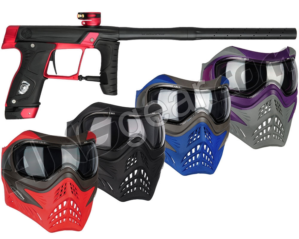 GI Sportz Stealth Gun w/ V-Force Grill Mask - Black/Red