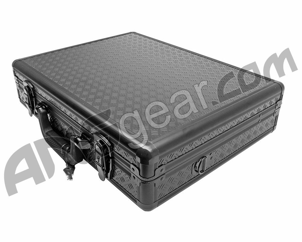 Aluminum Diamond Plate Gun Case w/ Keyed Locks - Black - ANSgear.com