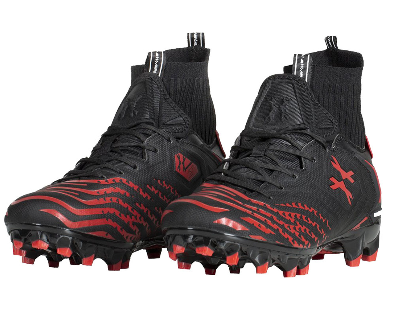 HK Army Diggerz LT Low Top Paintball Cleats - Black/Red