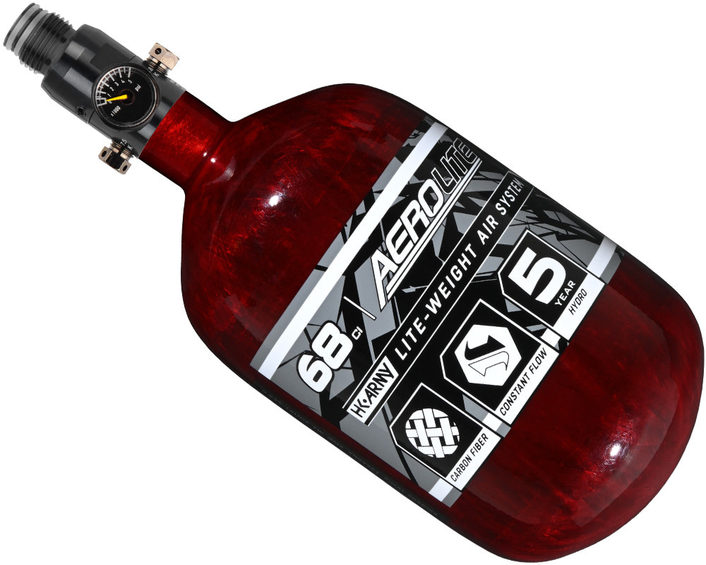 thumbnail image 2 of HK Army Aerolite HPA Air Tank - 68/4500 - Red 2 of 3