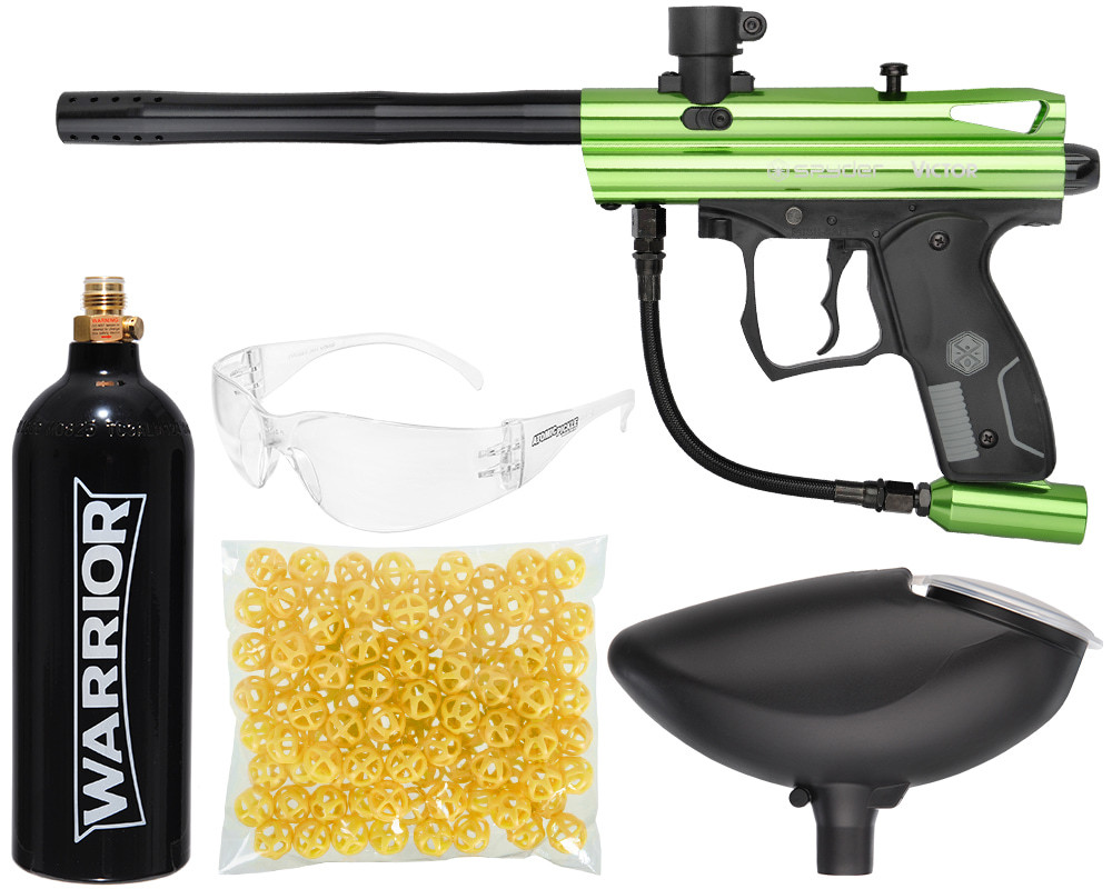 Kingman Spyder Victor Atomic Pickle Indoor Paintball Gun Package Kit