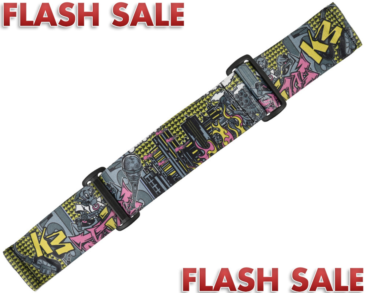 KM Paintball Universal JT Goggle Strap - Graffiti Robot