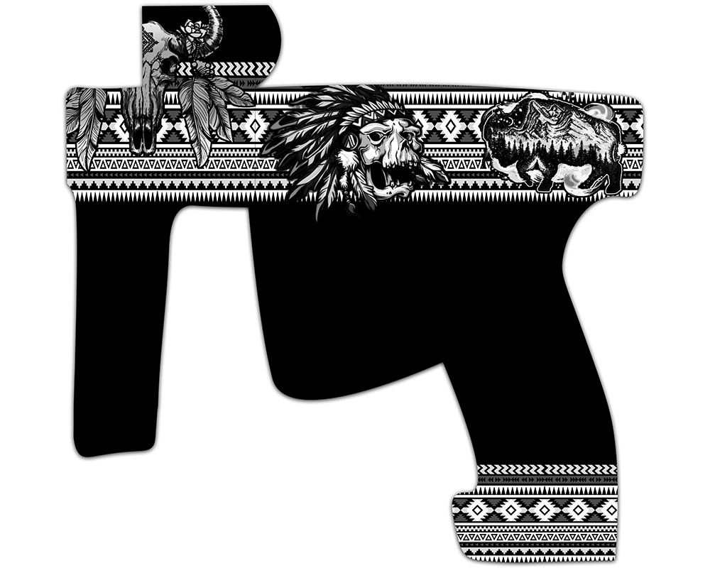 Shane Bowden 直筆サイン原画「Glitter Gun」 Laser Engraved Gun Design - Mohave