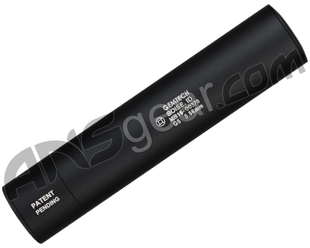 マッドブルエアソフト　GEMTECH公認G5サイレンサー Madbull Airsoft Gemtech G5 (CCW) Barrel Extension - Black