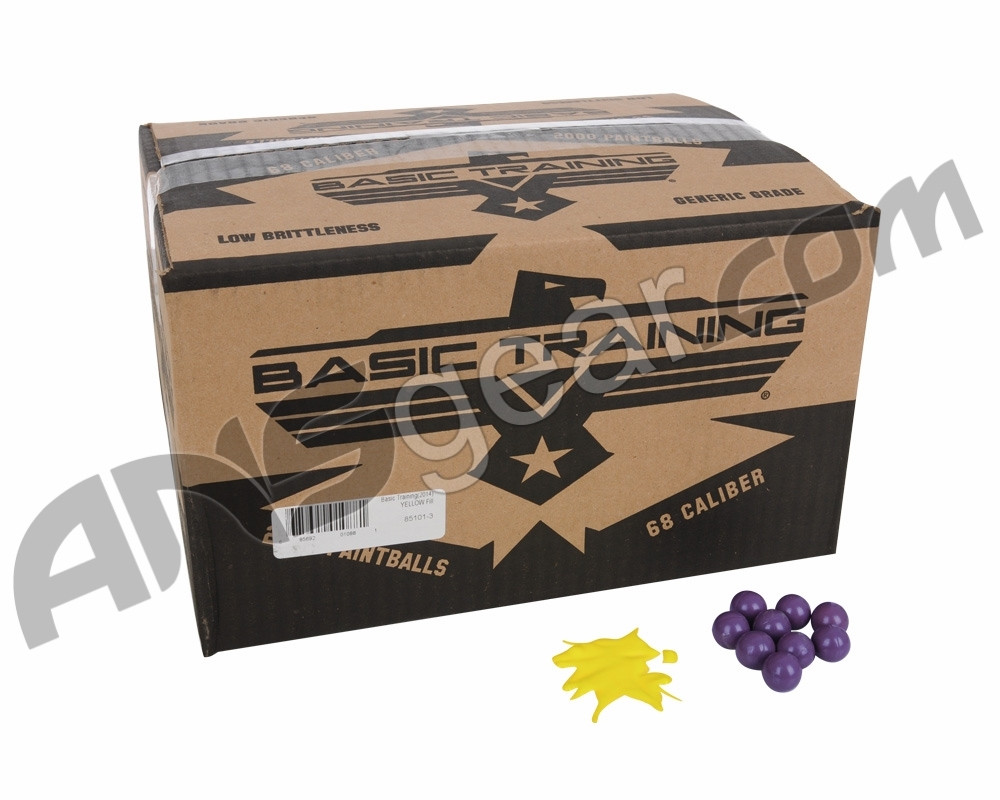 DXS Basic Training 2,000 Round Paintball Case - Yellow Fill ( .68