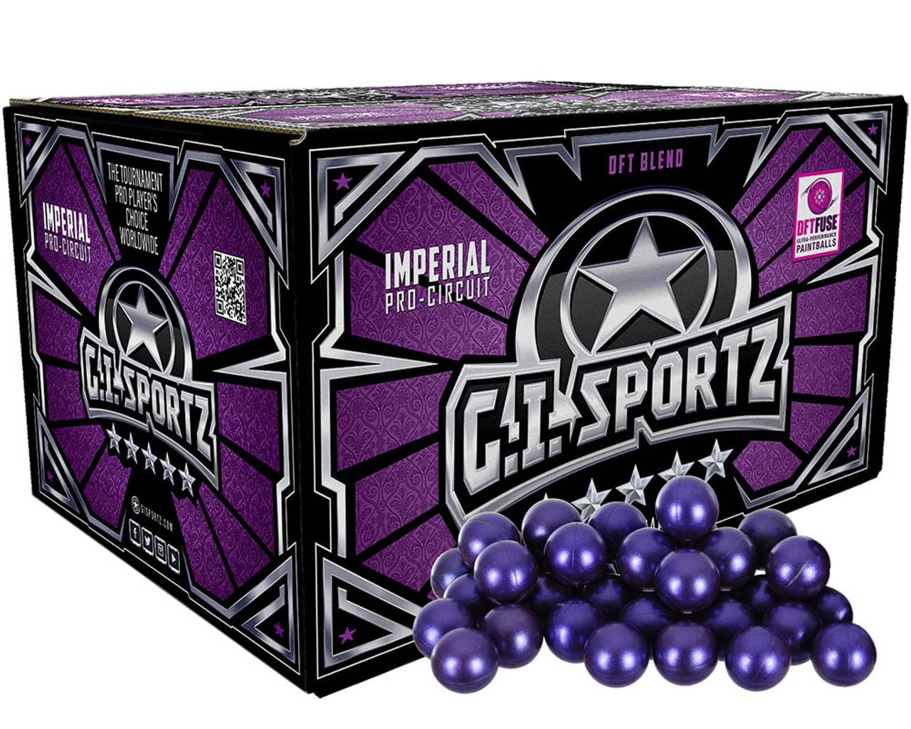 GI Sportz 5 Star 1,000 Round Paintballs - Yellow Fill ( .68