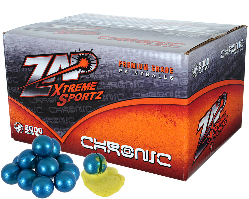 ZAP Chronic 100 Round Paintball Case - Sapphire/Sapphire Shell