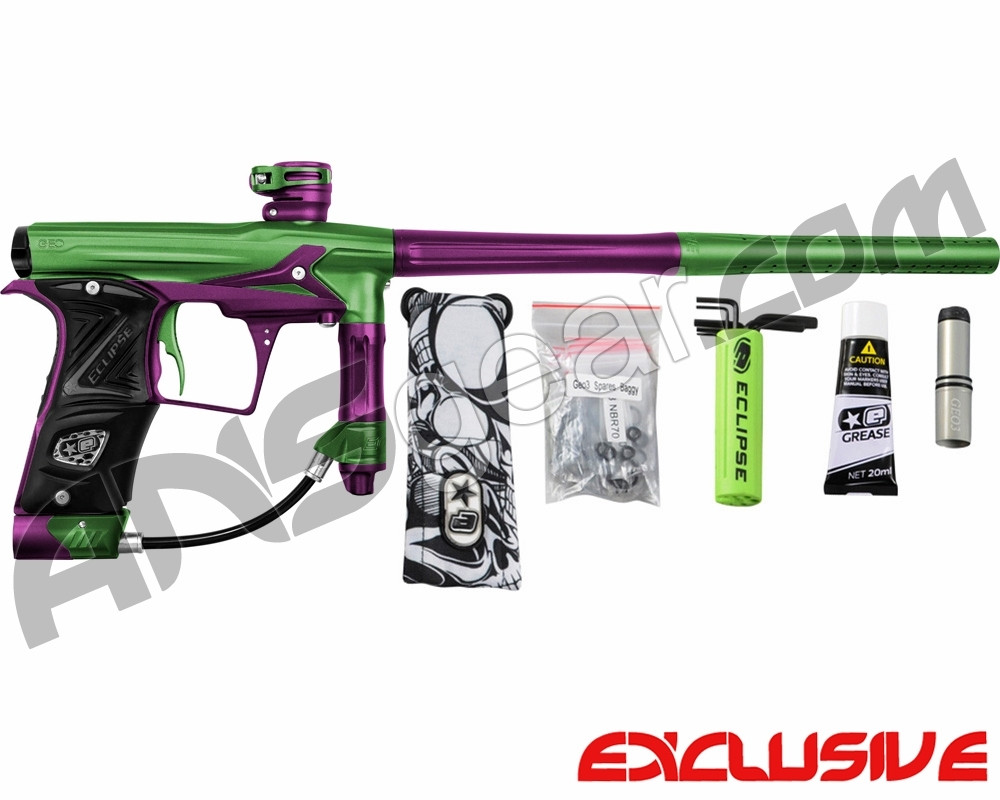 Planet Eclipse Geo 3 Paintball Gun - Green/Purple - ANSgear.com