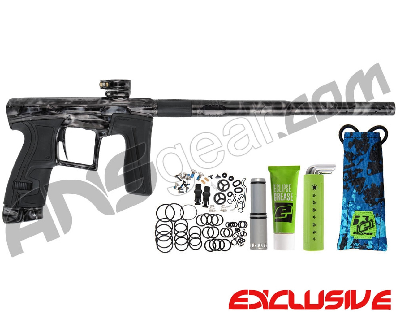 Eclipse Geo 4 Paintball Gun Polished Acid Wash Grey