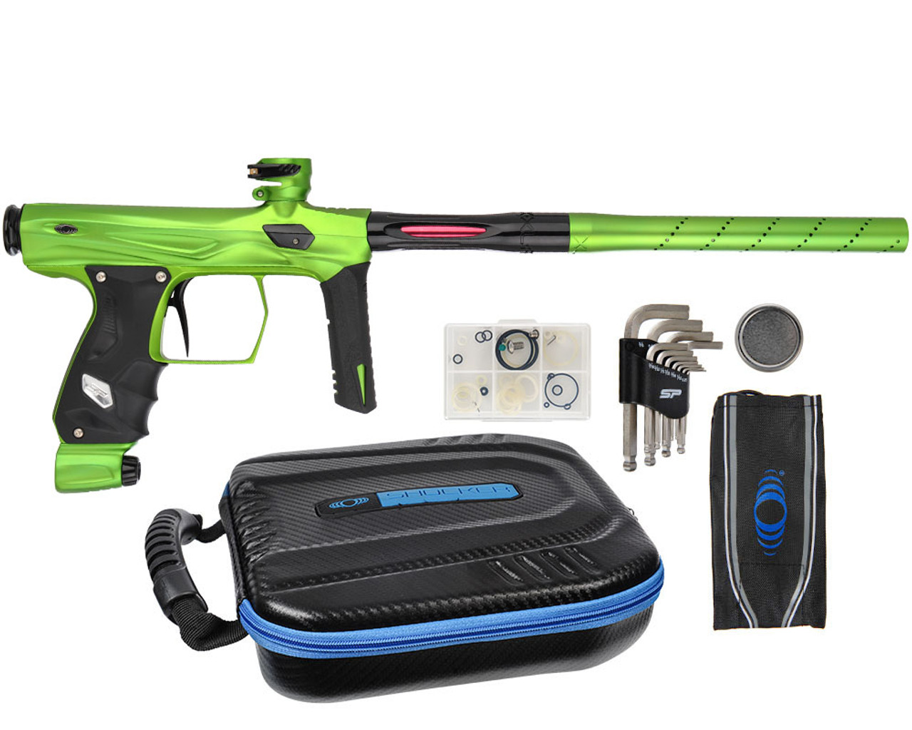 SP Shocker AMP Paintball Marker Gun Green - Paintball Revolution