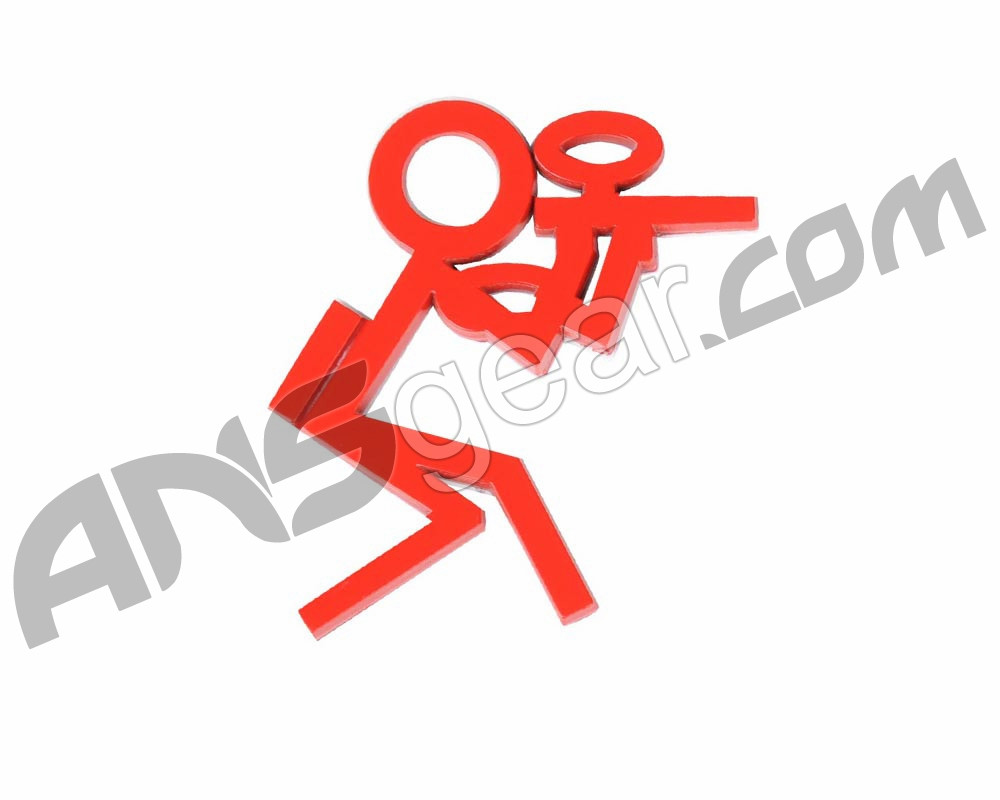 3" Paintball Stick Figure Car Emblem Red