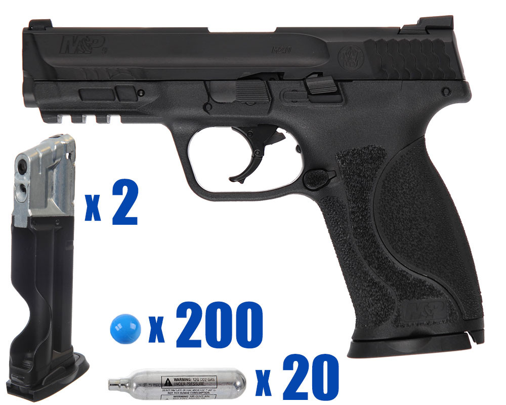New T4E .43 Cal Smith & Wesson M&P 2.0 Training Paintball Pistol – Realistic Training Gun By Umarex (2292124)