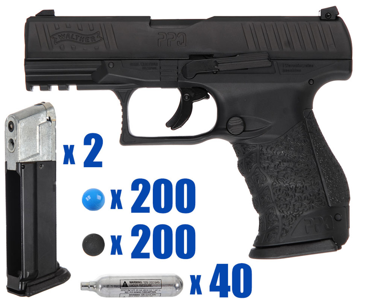 T4E .43 Cal Romeo Training Pistol Paintball Package Kit - Walther