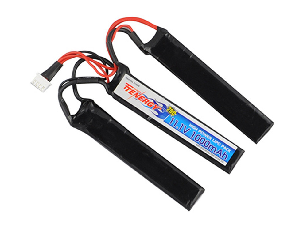 Tenergy 11.1V 1000mAh LiPo Airsoft Crane Stock Battery Pack