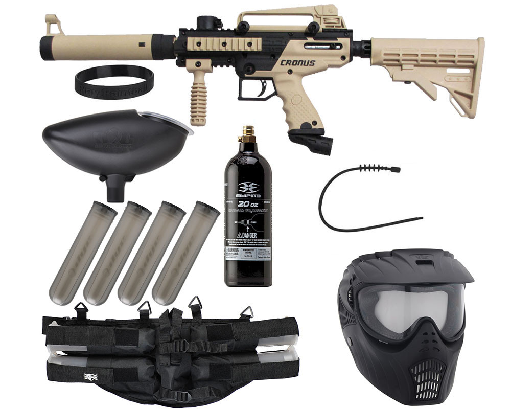 Tippmann Cronus Tactical Paintball Gun Package Kit - Olive/Black, Legendary Marker