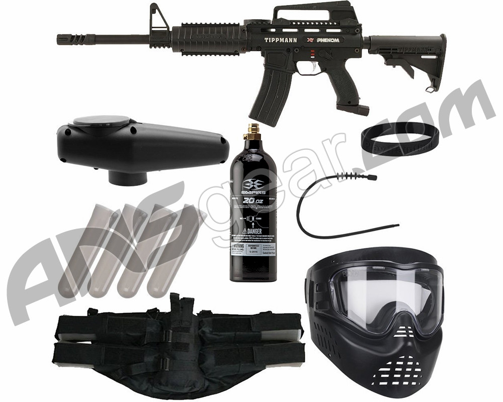 Tippmann X7 Phenom M16 Epic Paintball Gun Package Kit - ANSgear.com