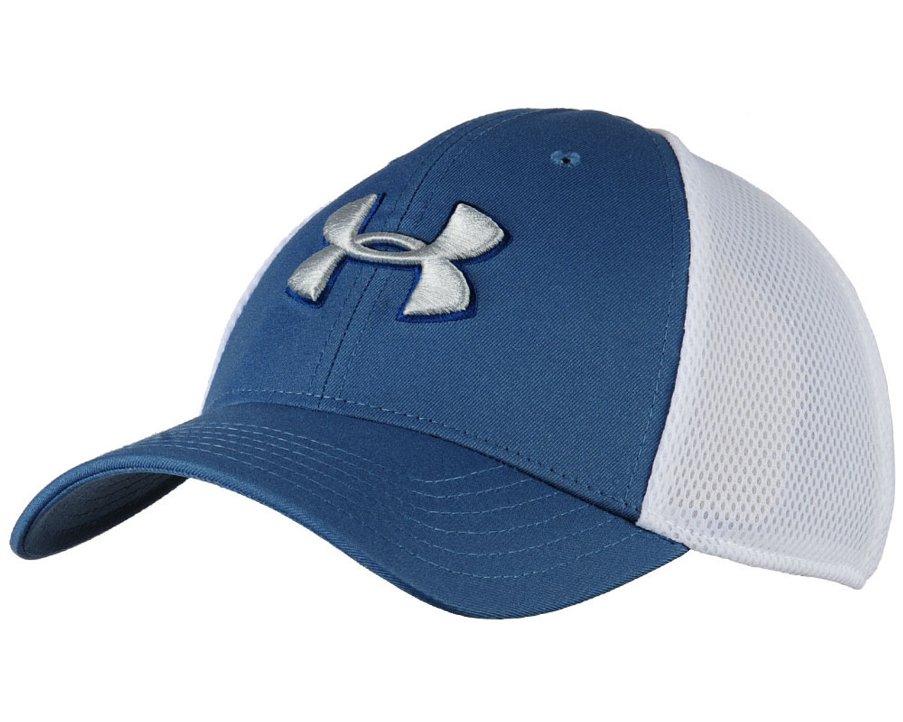 Under Armour Golf Mesh Stretch 2.0 Hat - Blue/White (983) | Baseball Caps