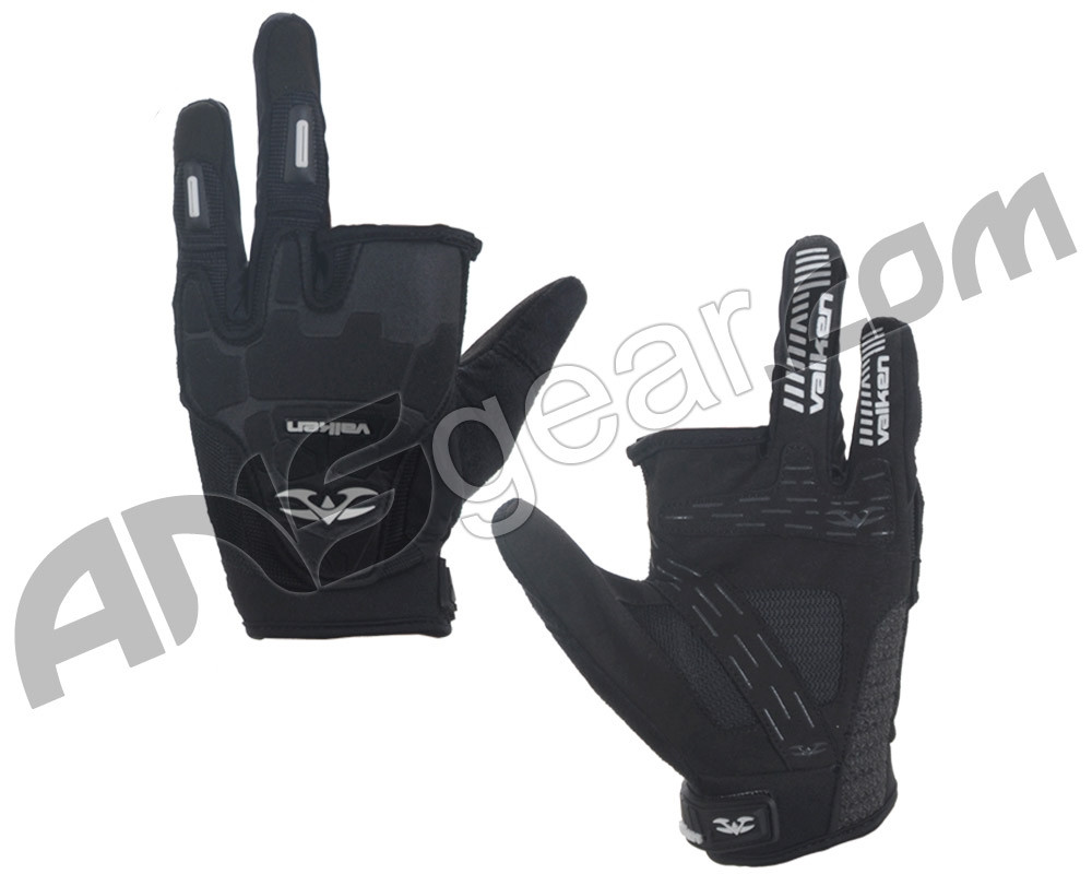 Valken Impact Two Finger Paintball Gloves Black