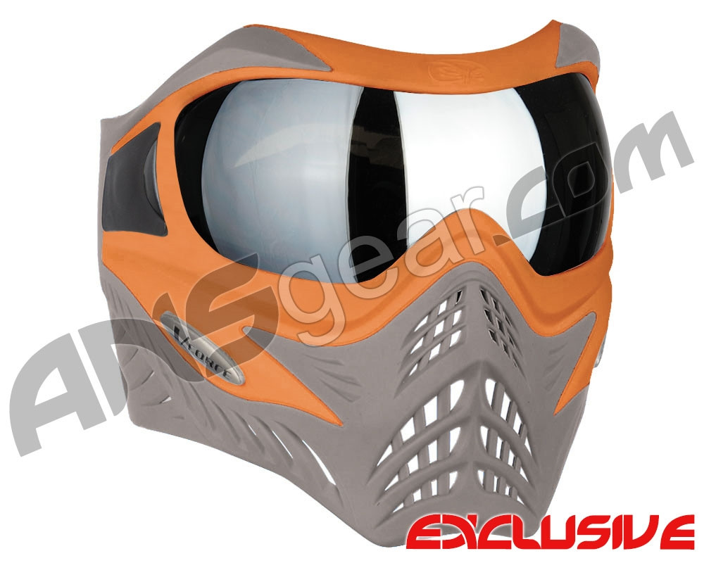 VForce Grill Paintball Mask SE Orange/Taupe w/ Mirror Silver Lens