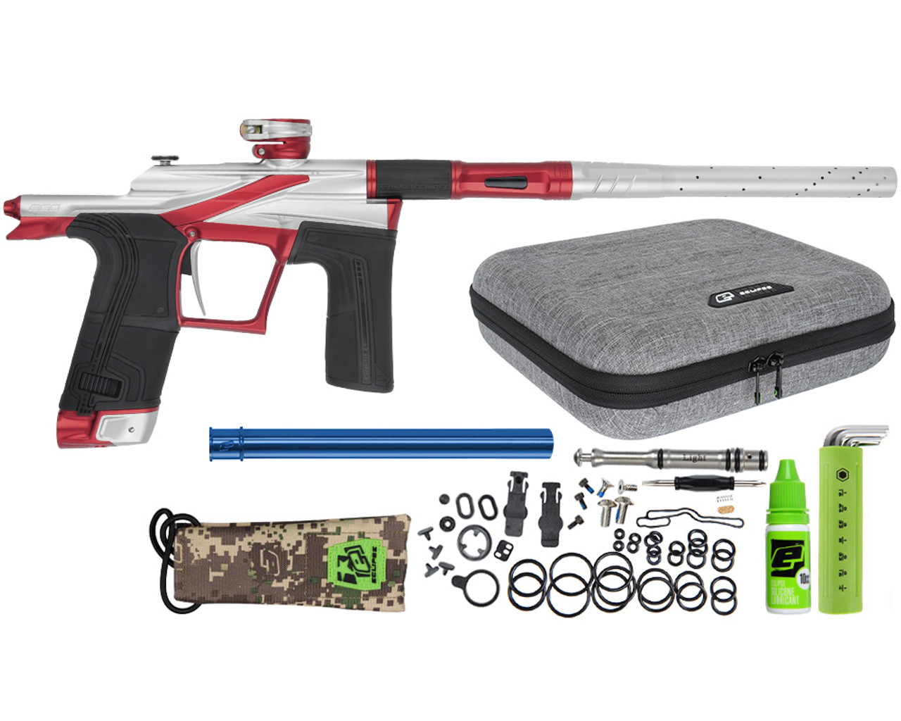 Planet Eclipse Ego LV 2 Silver/Red — Pro Edge Paintball
