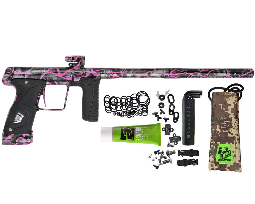 Planet Eclipse Gtek 170R Paintball Gun - Acid Wash Grey w/ Pink Splash