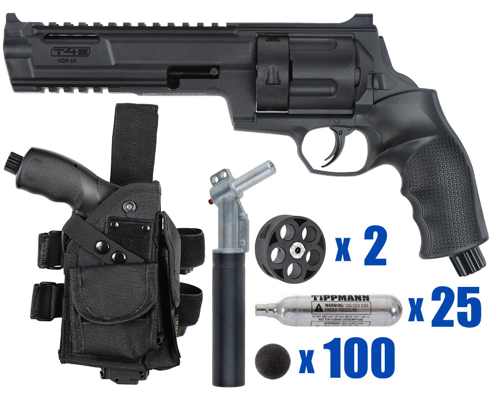 Wie Viel Joule Hat Eine Paintball Waffe T4E .68 Cal HDR 16 Joule Paintball Revolver For Home Defense - Tactical