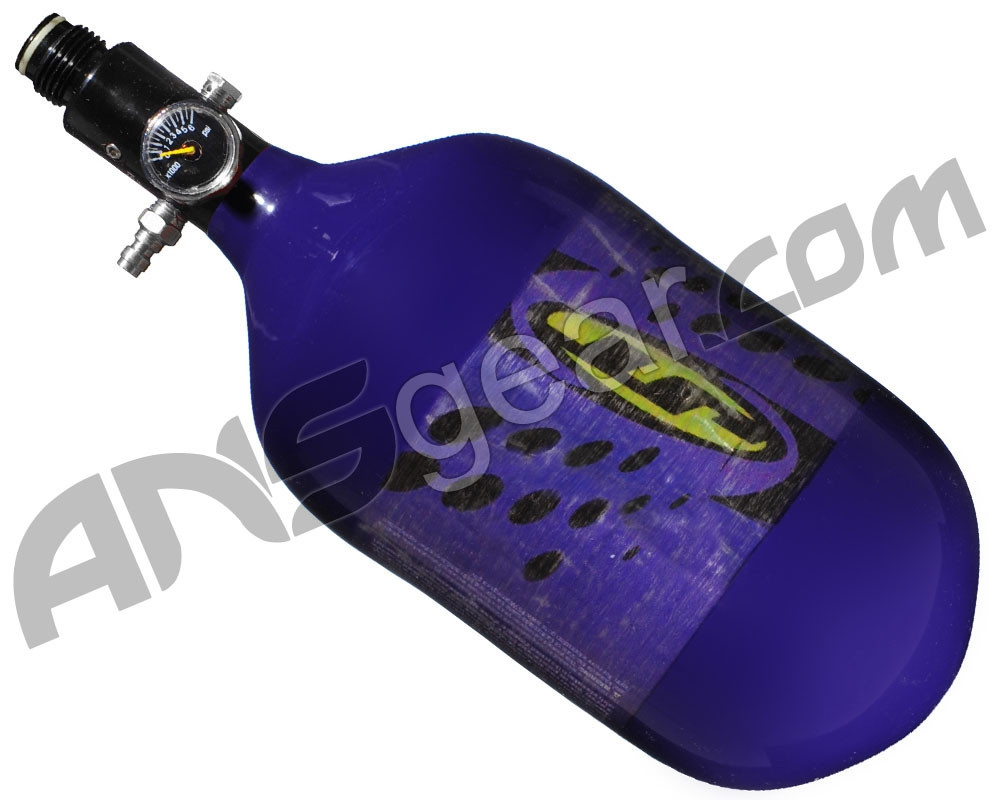JT Paintball Ultra Light Tank - 68ci Black with Blue Logo (Bottle Only)