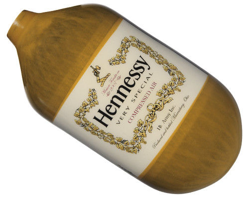 HK Army Aerolite Hard LiqAIR Bottle - 68/4500 (Bottle Only) - Henny Gold