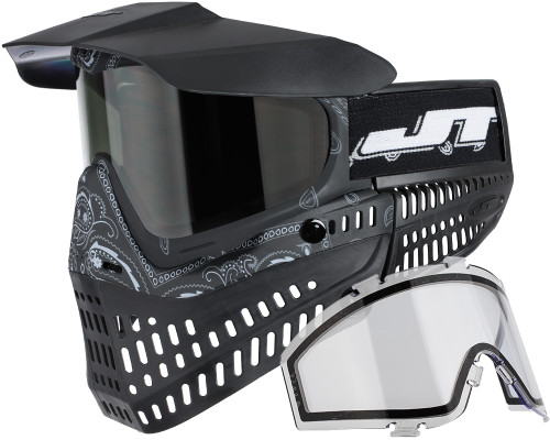 JT ProFlex Paintball Mask - Bandana Black w/ 2 Lenses