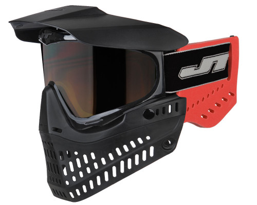 JT ProFlex (Old School) Paintball Mask - Black/Red