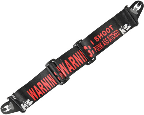 KM Paintball Push Unite Goggle Strap - Warning
