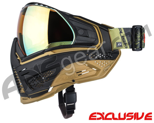 Push Unite XL Paintball Mask - Black Dragon & Carbon Fiber Goggle Case