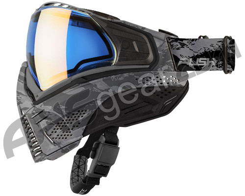 Push Unite Paintball Mask - Grey Camo w/ Aqua Gold Lens