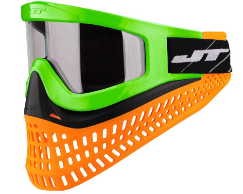 JT ProFlex X Paintball Mask w/ Quick Change System - Lime/Black/Orange