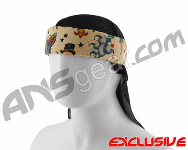 Full Clip Headband w/ Netting - Tattoo Flash Tan (ZYX-0192)
