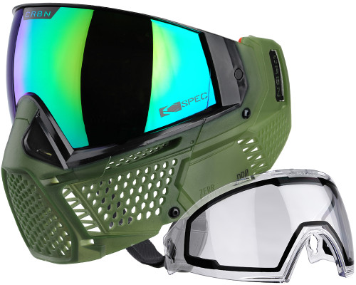 Carbon CRBN Zero Pro Paintball Mask (Less Coverage) - Moss