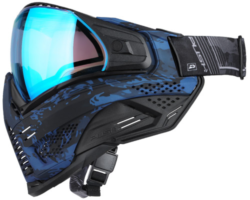 Push Unite XL Paintball Mask - Blue Sapphire Camo